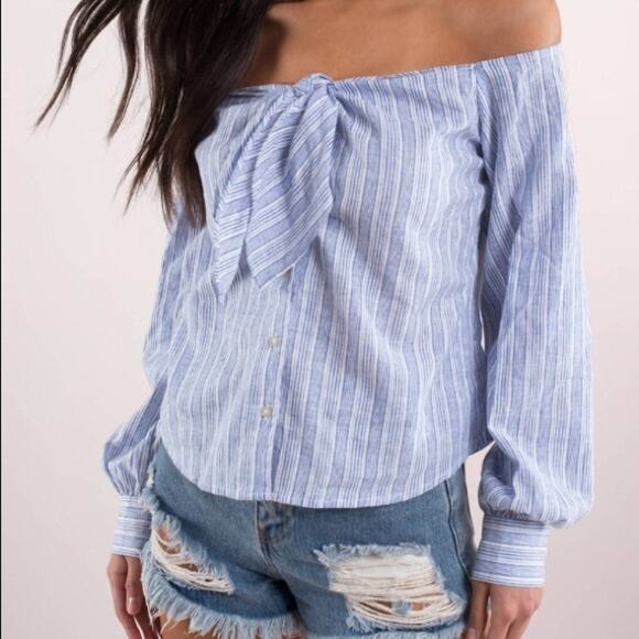 Free People Hello There Beautiful Off Shoulder Top - Picture 1 of 7